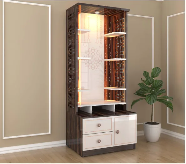TEMPLE BHUMI 18X36X78  ZARIKOTA/ WHITE