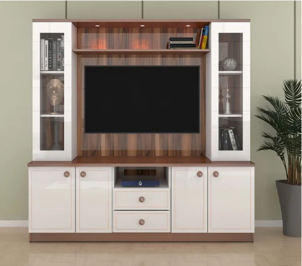 TV UNIT CROWN 18X72X75 LEYONI WALLNUT/WHITE